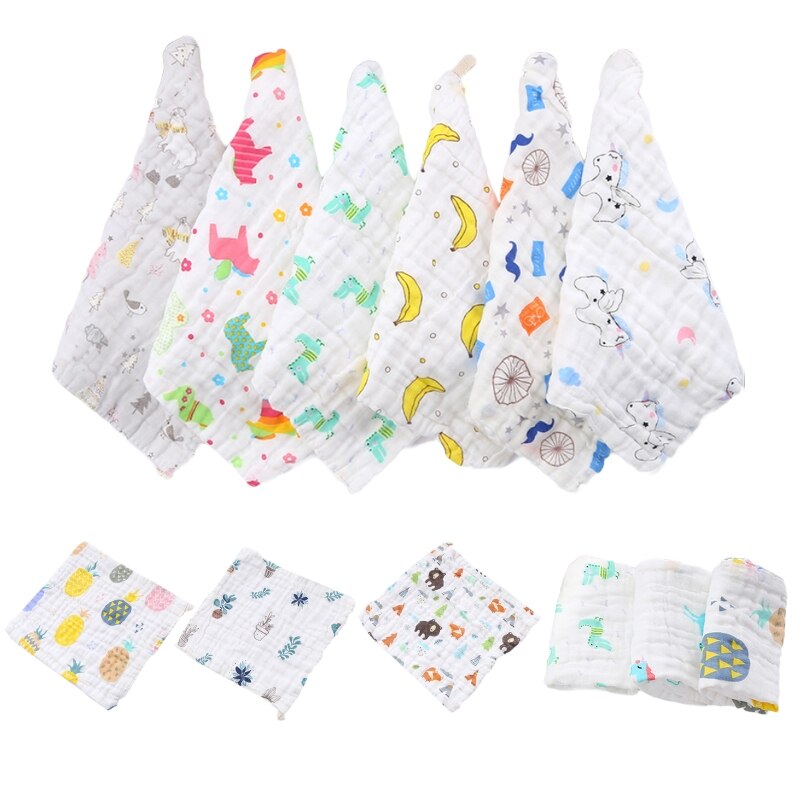 Asciugamano per neonato a 6 strati in mussola di cotone per bambini 12 pezzi