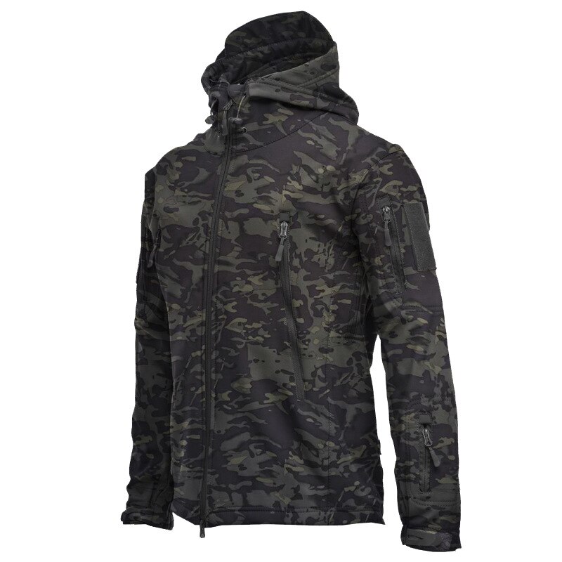 Winter Jacke Männer Leichte Hooded Zipper Wasserdichte Mantel Winddicht Warme Shark Soft Shell Männlichen Mantel Outdoor-sportbekleidung