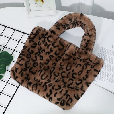 Nische Plüsch Tasche Weibliche Winter Flip Modische Leopard Messenger Frauen Schulter Tasche Mädchen Tote Tasche Pelzigen Flauschigen: Leopard H-S3