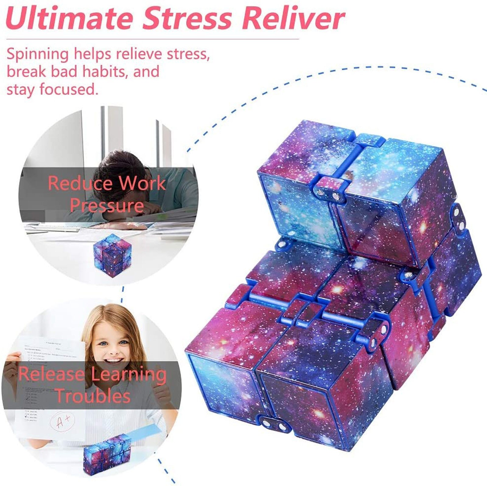 Mini Abs Infinity Cube Voor Stress 3D Puzzel Speelgoed Kinderen Volwassenen Professionele Speed Cube Angst Stress Fidget Speelgoed D14