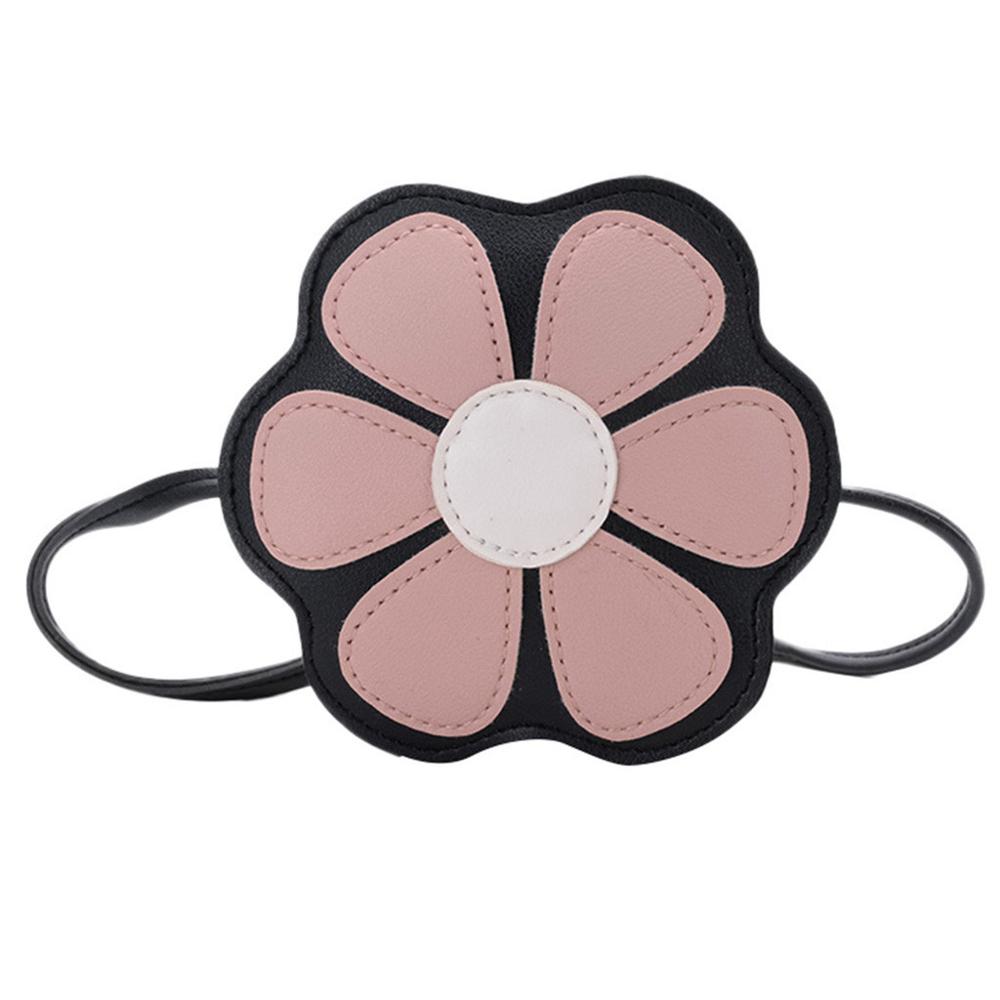 children's bag cute flower shoulder mini messenger bag round bucket Children Lovely Flower Girls Y504: PK