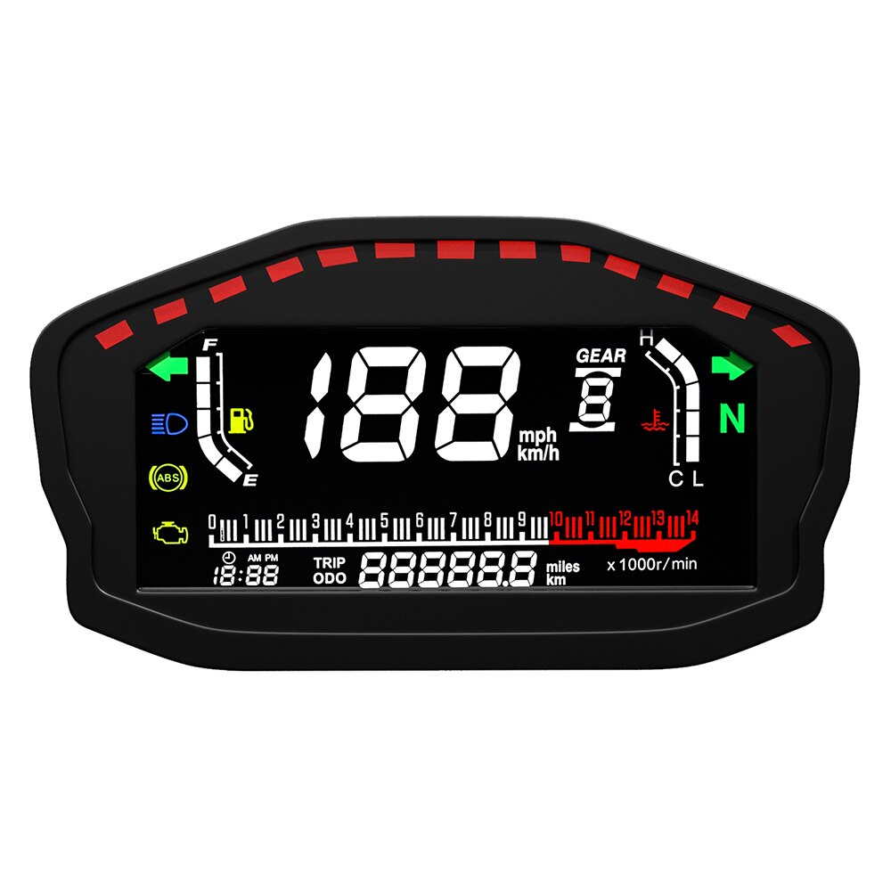 Universal Double Moto Odomètre Compteur De Vitesse Jauge Km/h