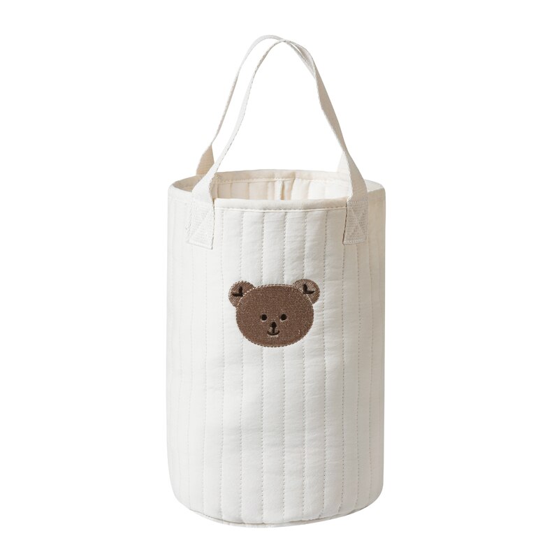 Quilted cotton Organizer bag Embroidery portable bucket bag lunch bag mommy bag Baby stroller storage diaper bags