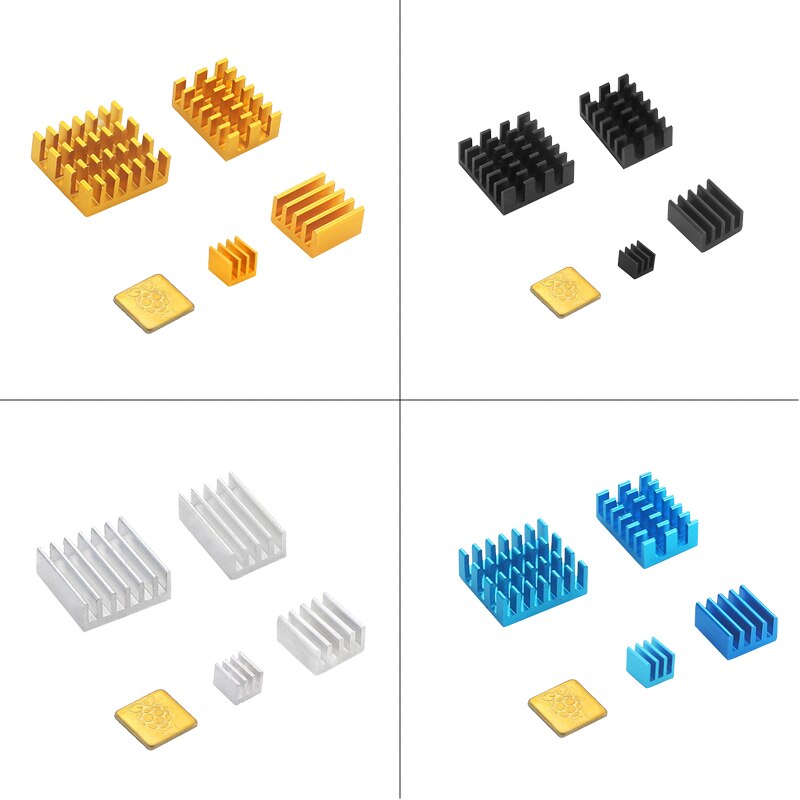 Metal Heatsink for Raspberry Pi 4 Model B Copper Aluminum Alloy Heat Sinks Passive Cooling Radiator for Raspberry Pi 4