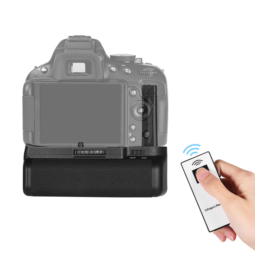 Vertikale Batterie Griff Halfter für Nikon D5100 D5200 DSLR Kamera EN-EL 14 Batterie angetrieben mit IR Fernbedienung