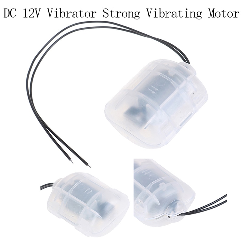 12V 4000-5000 Rpm Vibrator Sterke Vibrerende Motor Met Doorschijnende Shell Voor Diy Massager Kikker Voeden 20 Cm lange