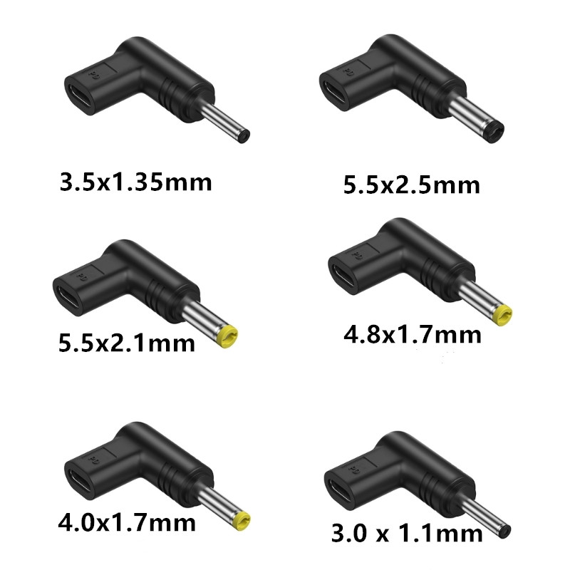 Conector de alimentación USB C PD a DC Universal 5V 9V 12V 15V 19,5 V tipo C a DC, adaptador de carga, convertidor para enrutador y tableta