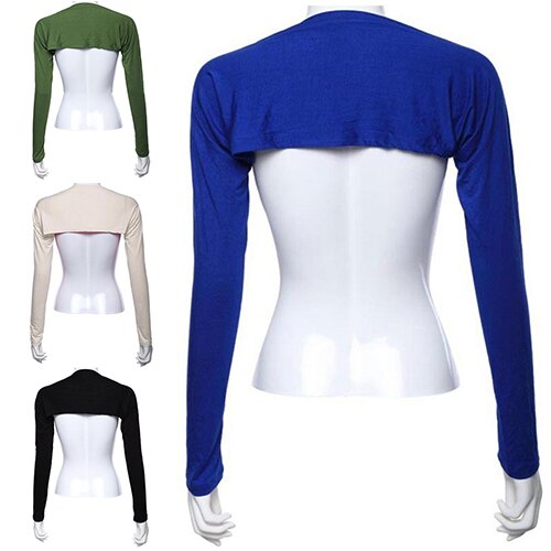 Vrouwen Solid Katoen Stretch Een Stuk Schouder Mouw Zon Arm Cover
