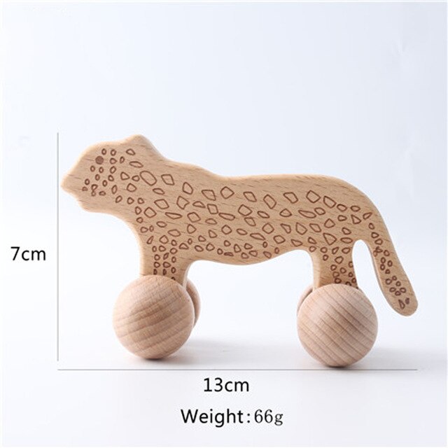 1Pc Leuke Baby Speelgoed Beuken Houten Dieren Honden Auto Cartoon Olifanten Montessori Speelgoed Voor Kinderen Tandjes Verpleging Baby Bijtringen: Baby toys14