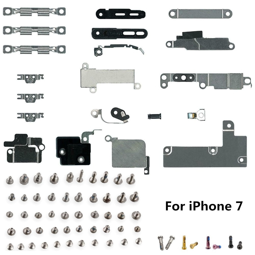 Volle einstellen Kleine Metall Interne Halterung teile + vollen satz schrauben für iPhone 5 5C 5S 6 6P 6s 6s Plus 7 7Plus 8 Plus X XR XS MAX