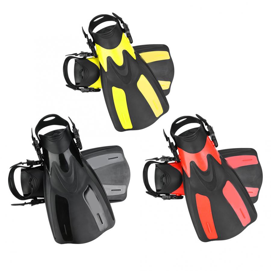 1 Pair Adult Swim Fins Adjustable Scuba Snorkeling Shoes Foot Flippers for Swimming Diving Pro Swimming Training Accessory