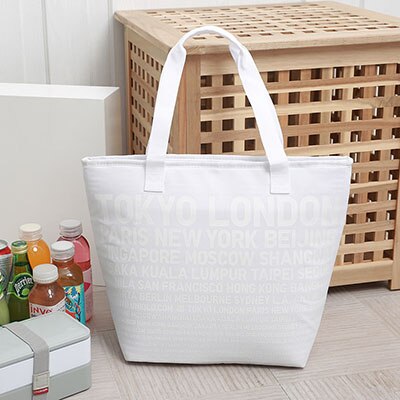 large capacity cooler bag thermal lunch picnic cool bag ice pack insulated shop tote bag thermos meal drinks wine insulation bag: Default Title