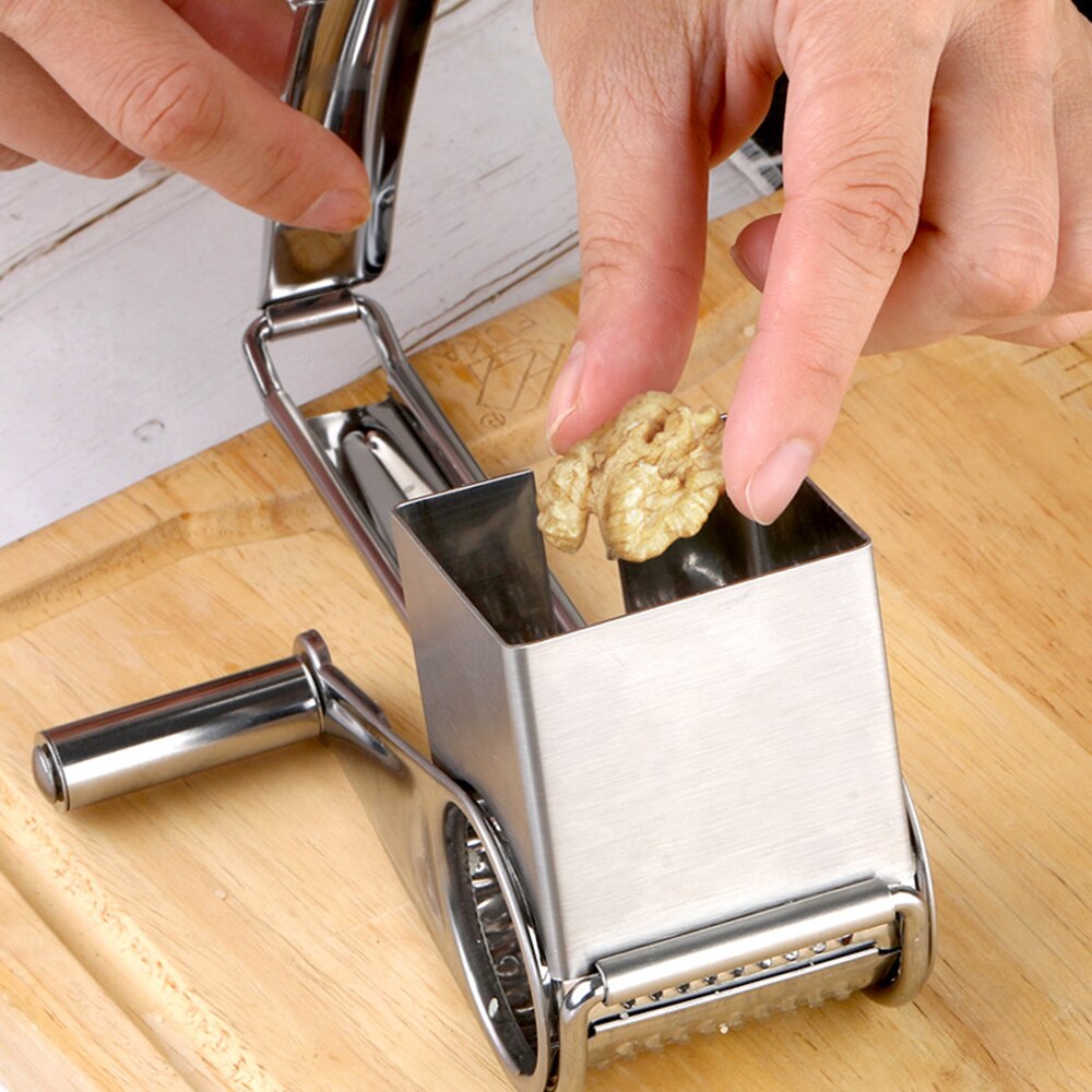 Rotary Cheese Grater Stainless Steel Cheese Shredder Multifunction Cheese Slicers Garlic Grinder Kitchen Cheese Tool
