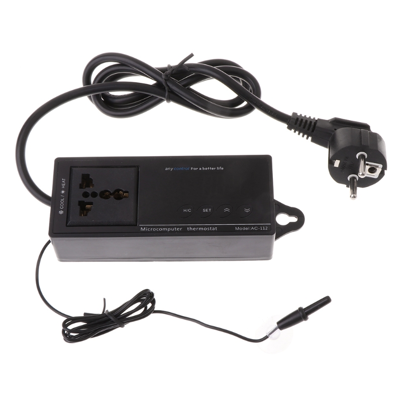 Cyfrowy regulator temperatury doprowadziło termostat robić akwarium gadów UK/EU/nas