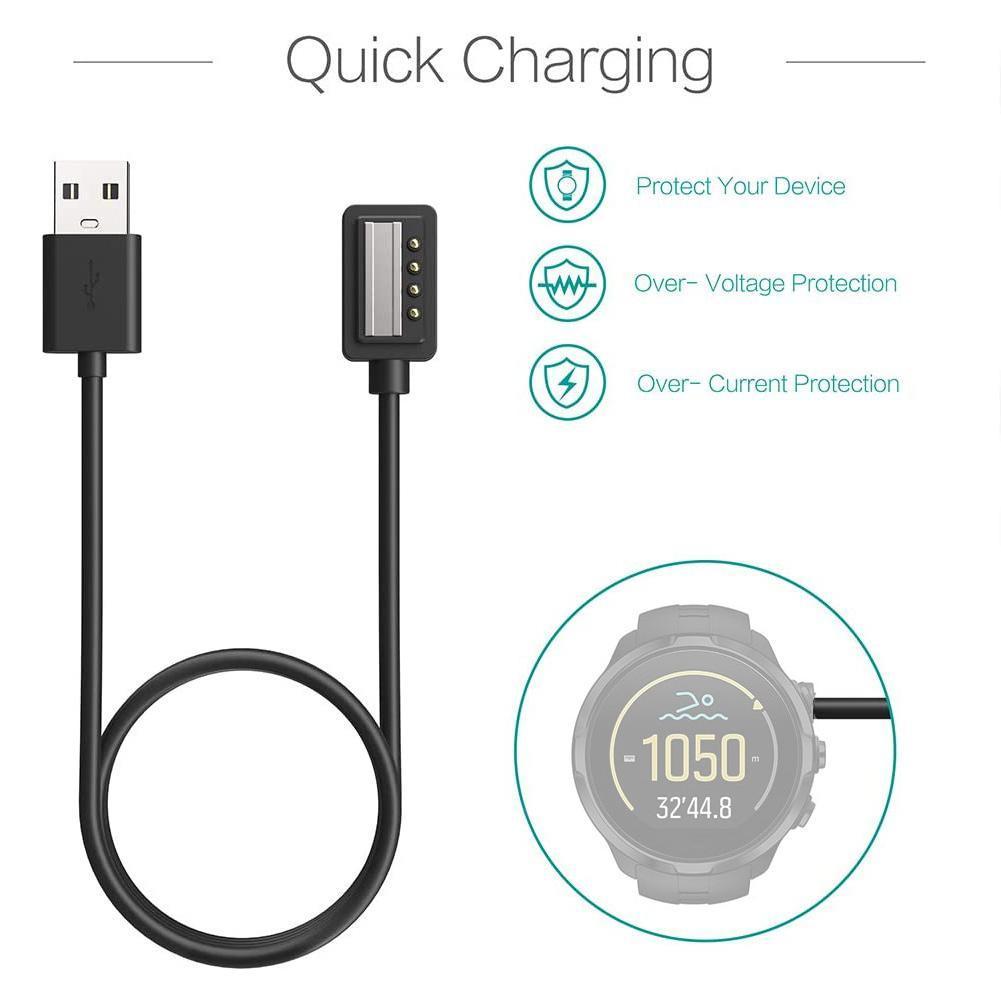 Usb-kabel snabbladdning usb-laddare laddningskabel för suunto 9 baro suunto 9 smartwatch  d5 spartan sport wrist hr ultra ambit 4