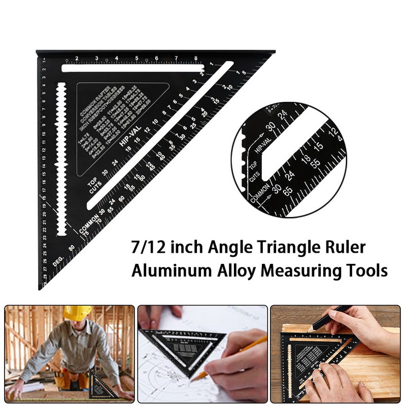 Carpenter Metal Angle Measuring Tool Speed Square Measuring Ruler Miterdecoration Tool Protractor Angle Ruler-1
