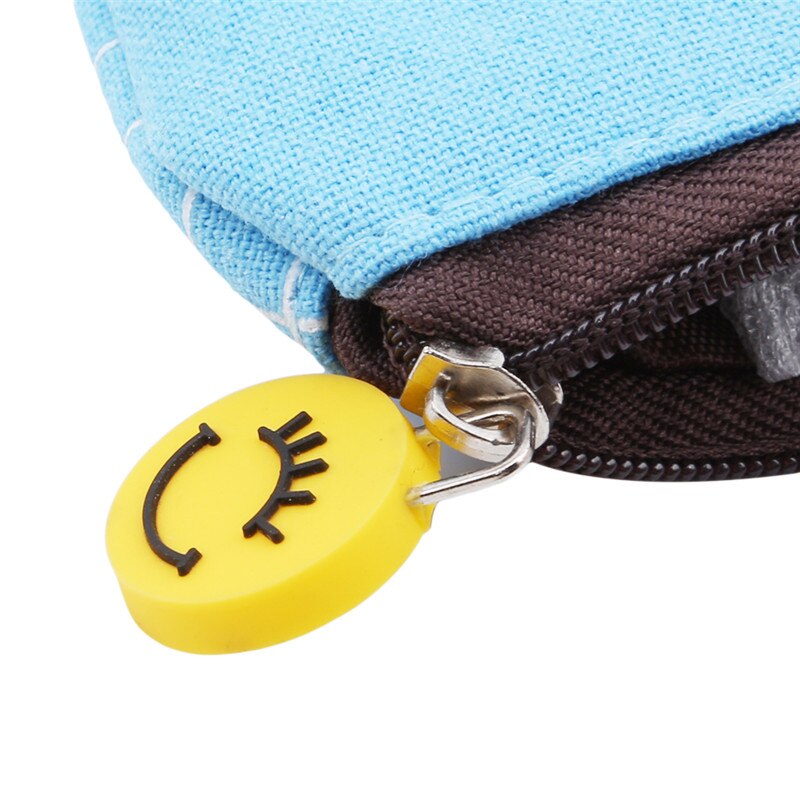 Schattige canvas dames handtassen blauw roze geel grijs 4 stijl college wind stof sleutel portemonnee glimlach dag