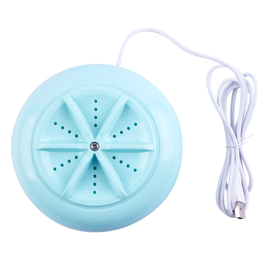 Mini lavadora portátil de 10W, lavadora de turbina giratoria, para viajes, Camping, RV: Azul