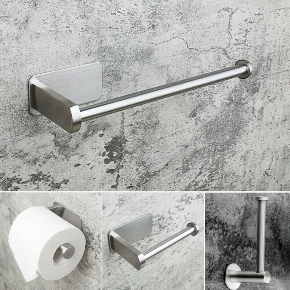 Square Modern Bathroom Toilet Roll Holder In Chrome Wall Mounted