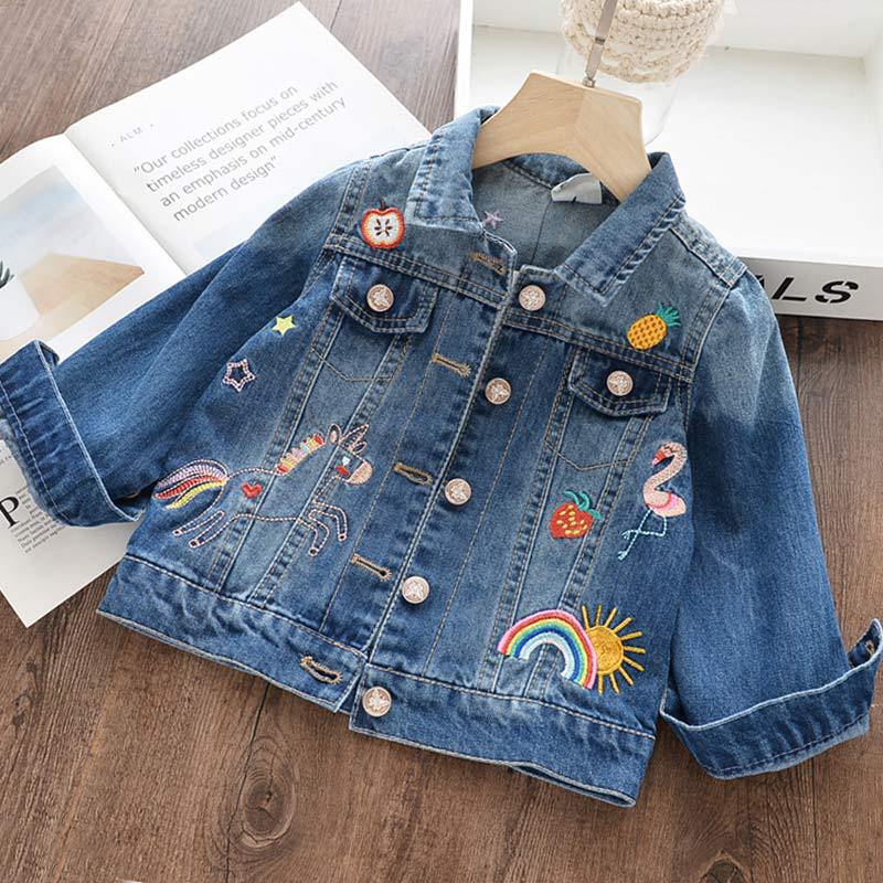 New Fashion giacca per bambini bottone Graffiti Cartoon manica lunga colletto rovesciato giacche per ragazze 2021 giacca per bambini primavera e autunno