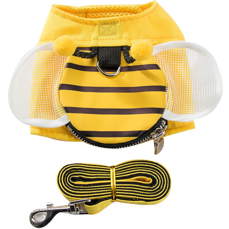 Leuke Bee Vest Hondenriem Hondenriem Hondenriem Hondenriem Teddy Dierbenodigdheden Borst Harnas Kat Ketting Kat Leiband