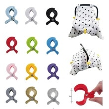Peuter Baby Kinderwagen Accessoires Effen Wandelwagen Cover Nuttig Handige Clip Deken Speelgoed Kinderwagen Pinnen Haak 12 Kleuren