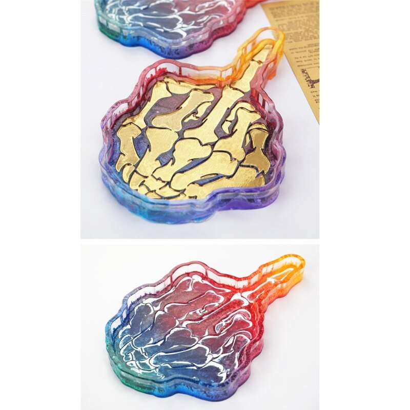 DIY Skull Head Shape Tray Mold for Resin Skull Hand Snake Head Silicone Tray Mold Resin Serving Board Molds Craft Tools