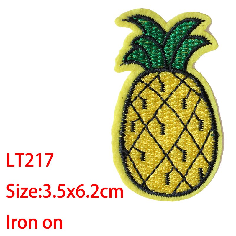 Cartoon Decoratieve Ananas, gitaar pictogram Geborduurde Applique Patches Voor DIY Ijzer op Badges Stickers op rugzak, de kleding