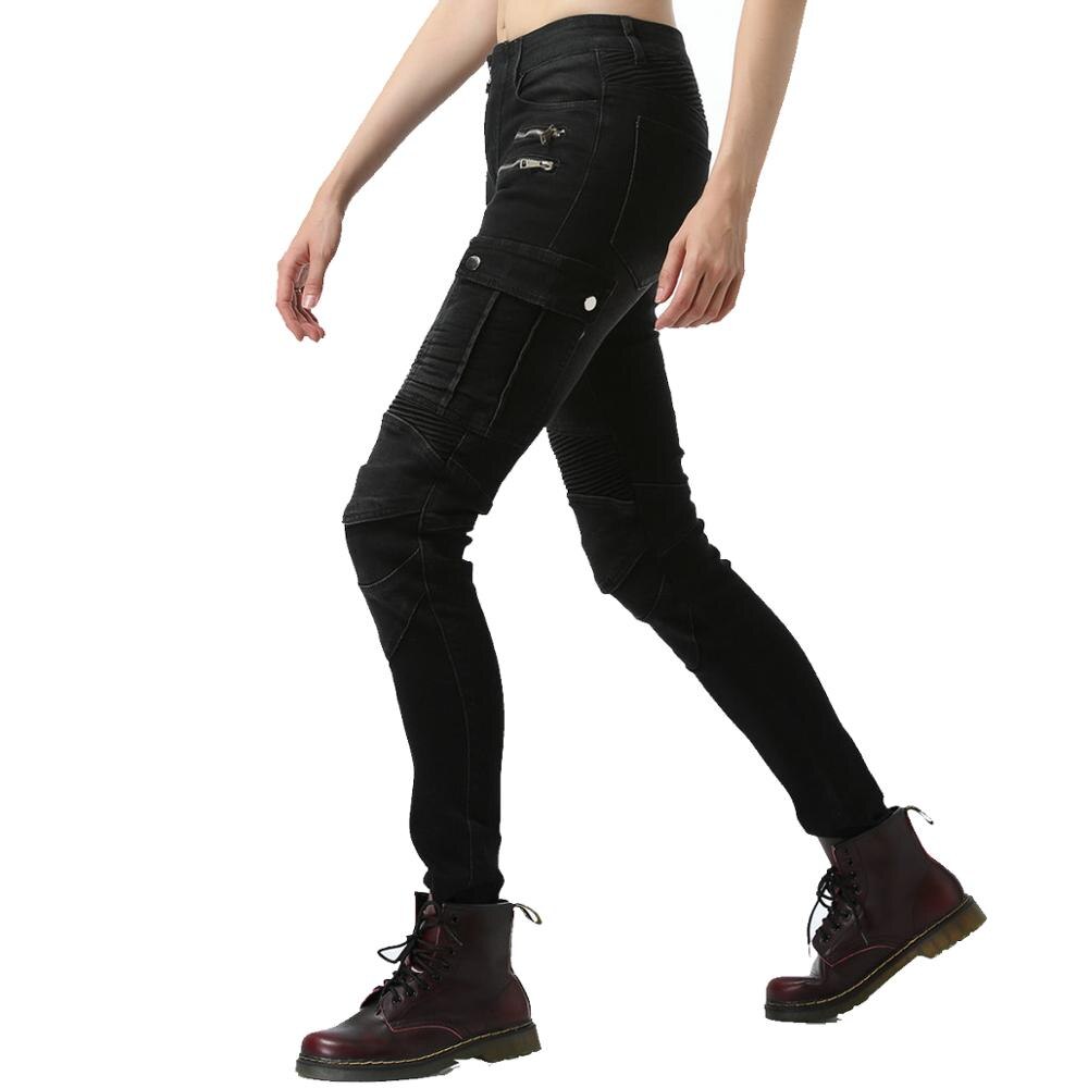 Dame jeans sportsbukser til motorcykel biker hockey skøjteløb ski ridder atv off road 3 farver str. 25,26,27