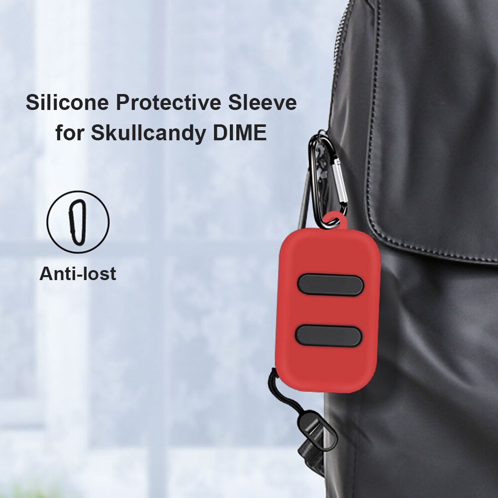 Beschermhoes Cover Karabijnhaak Soft Protector Case Siliconen Earpods Voor Skullcandy Dime Opladen Case