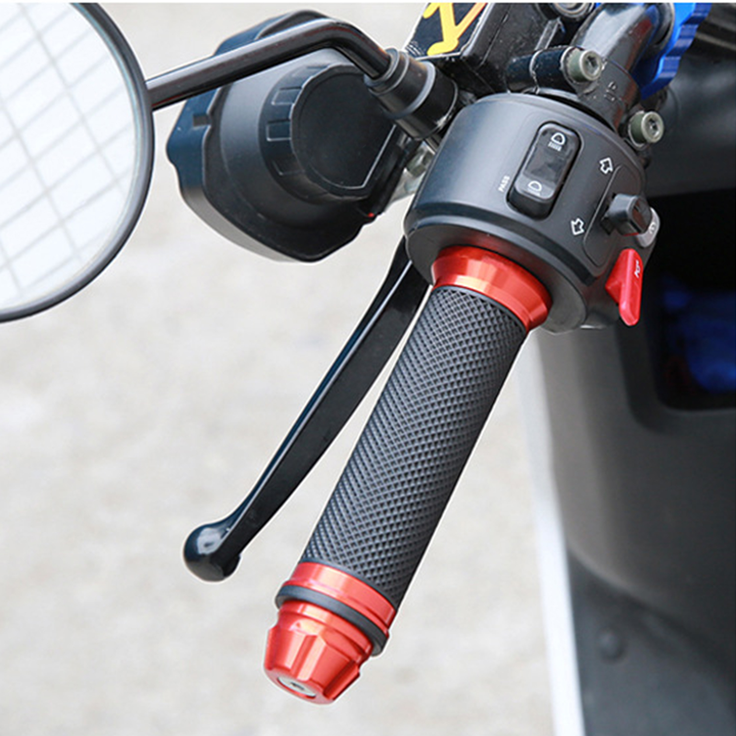 1 paio manubrio moto rosso per manubrio moto ATV manopole leve manubrio parti di attrezzature moto