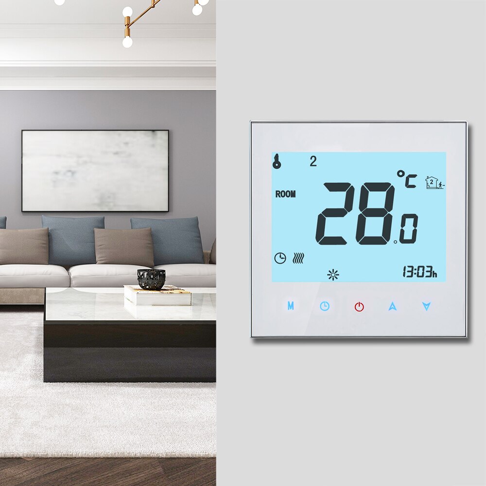 Electric Heating Thermostat Smart WiFi Digital Temperature Controller Tuya/SmartLife APP Control Voice Control LCD Thermostat