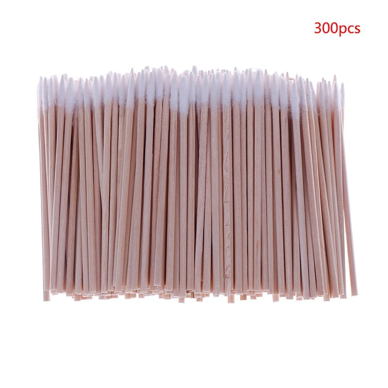 300pcs Cotton Buds Swabs Handle Wooden Handle Tattoo Makeup Microblade Cotton Swab Sticks Makeup Cotton Swabs