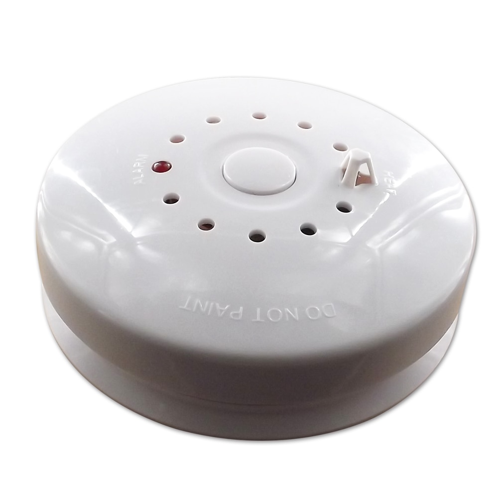 Fire Smoke Detector and Heat Temperature Sensor Alarm 2 in 1 Combination Detector Wired 12V for House Safety