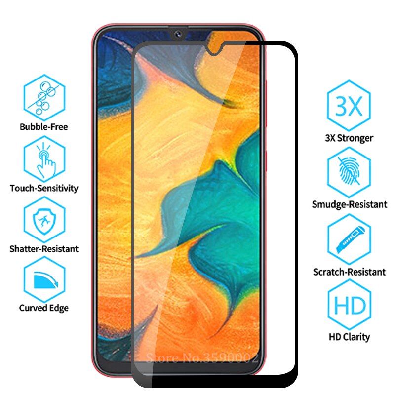 Verre trempé pour samsung galaxy A10 A20 A20E A30 A40 A50 A70 protecteur d'écran sur le samsung a 20 30 40 50 70 verre de protection