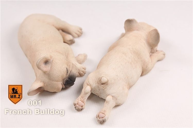 Mr.Z 2pcs/set French Bulldog Figure Pet Dog Model Animal Collector Education Figures Collector Decoration Ornaments Kid: 001