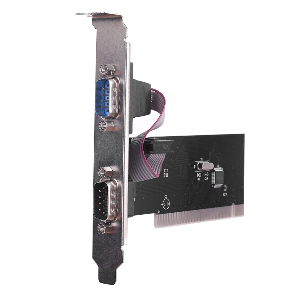 PCI Serial Port Connectors Card PCI to COM 9 Pin RS232 Interface DB9 Industrial Control PC Adapter Expansion Card for Windows