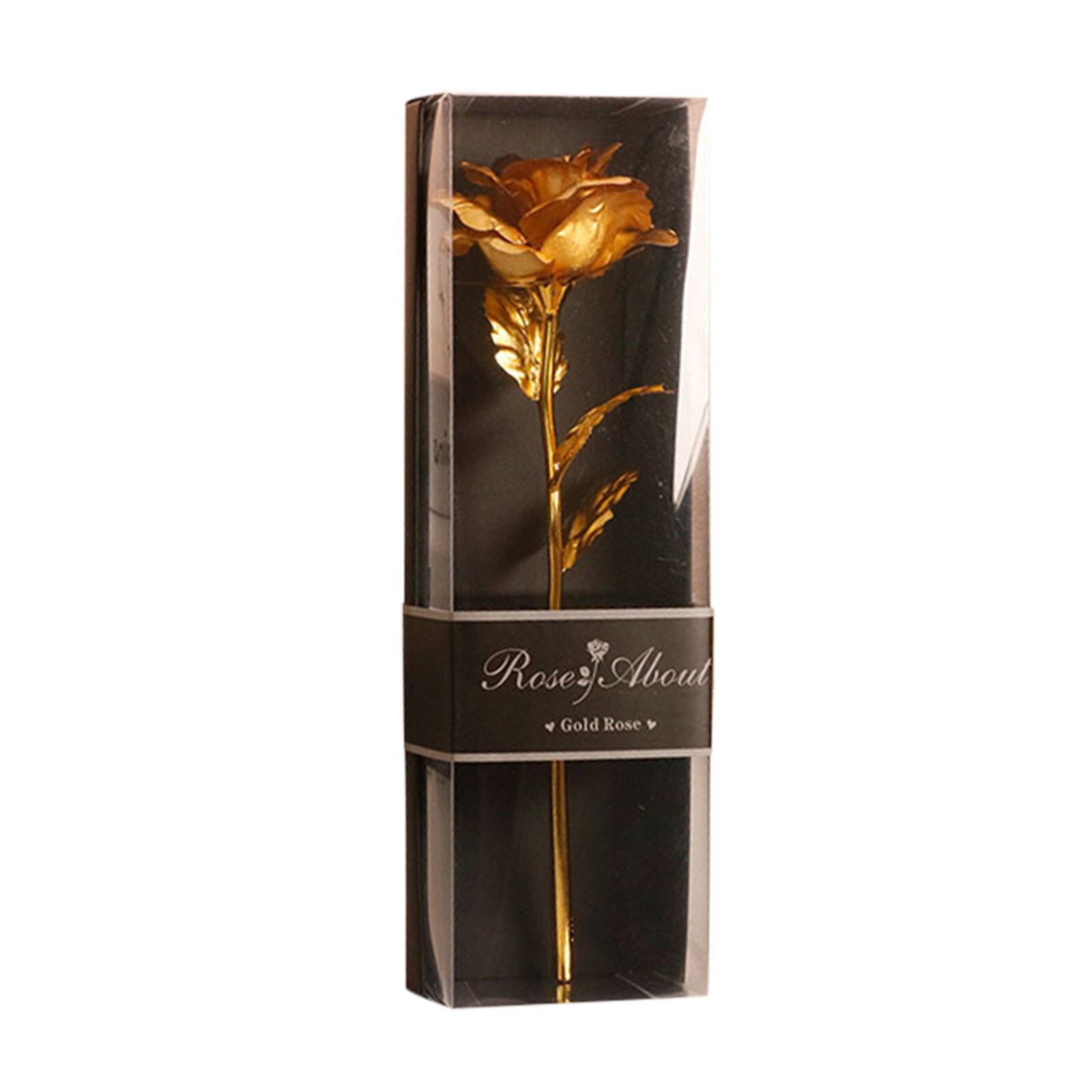 Gold Plated Rose with Photo frame and Box Anniversary Valentine's Day Mothers Day Girlfriend Wedding Decoration