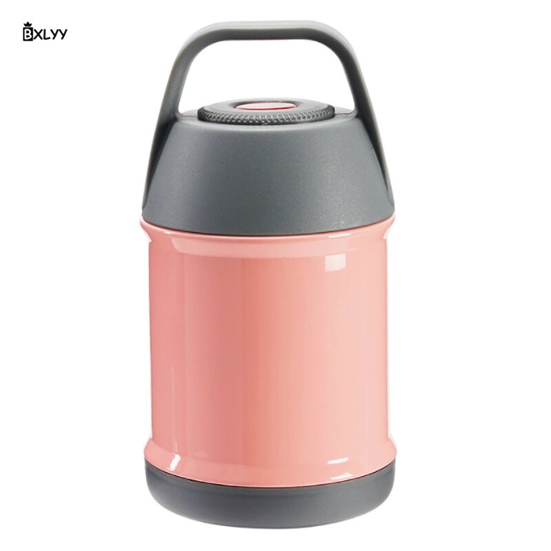 Gesmoorde Beker Dubbele Vacuüm Roestvrij Staal Gesmoorde Beker Draagbare Geïsoleerde Lunch Box Keuken Accessoires Voedsel Container.8z: 560ML / Roze