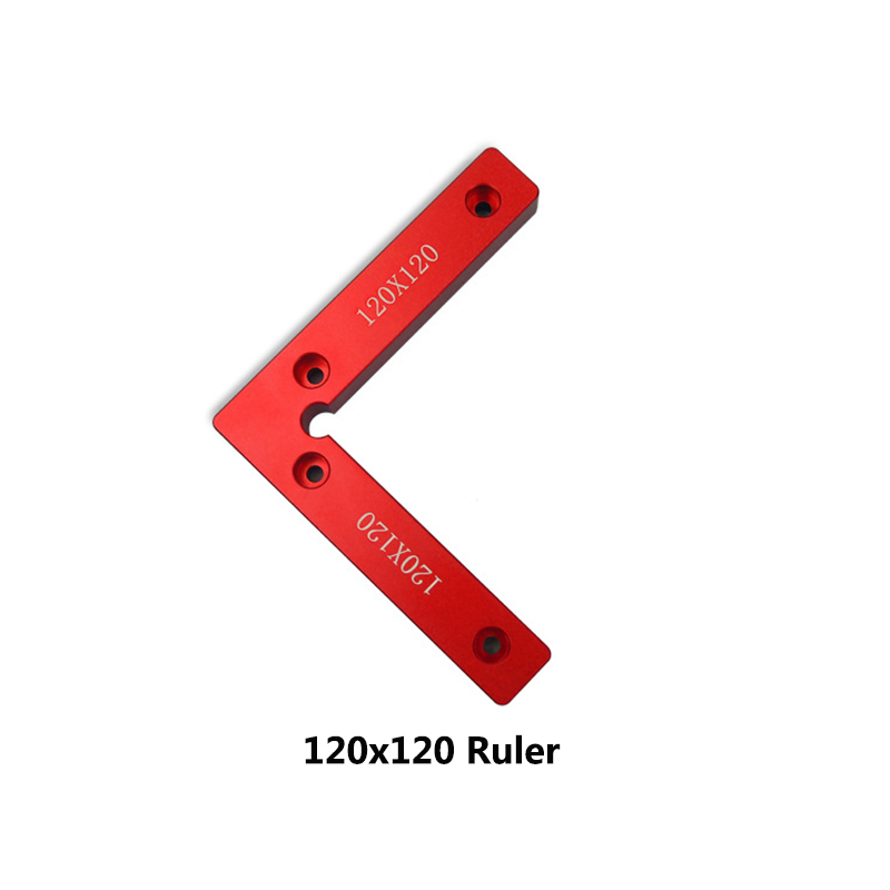 90 Degrees L-Shaped Auxiliary Fixture Woodworking Right Angle Positioning Clamps Auxiliary Positioner Aluminium Corner Ruler: 200mm Ruler