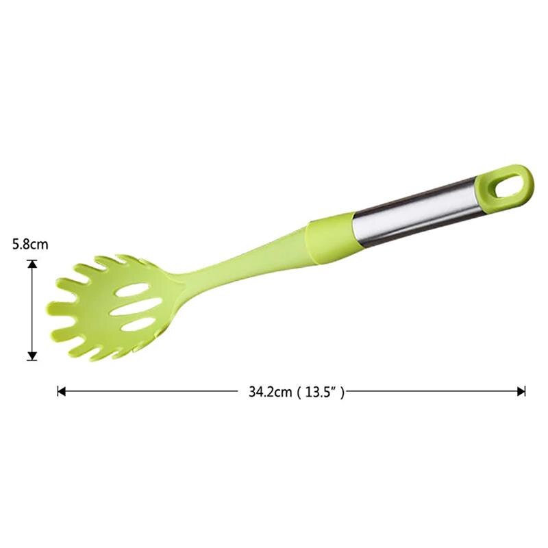Pasta Noodles Tenedor de servidor cuchara de espagueti multifuncional utensilios de cocina fideos de silicona cuchara herramienta de cocina