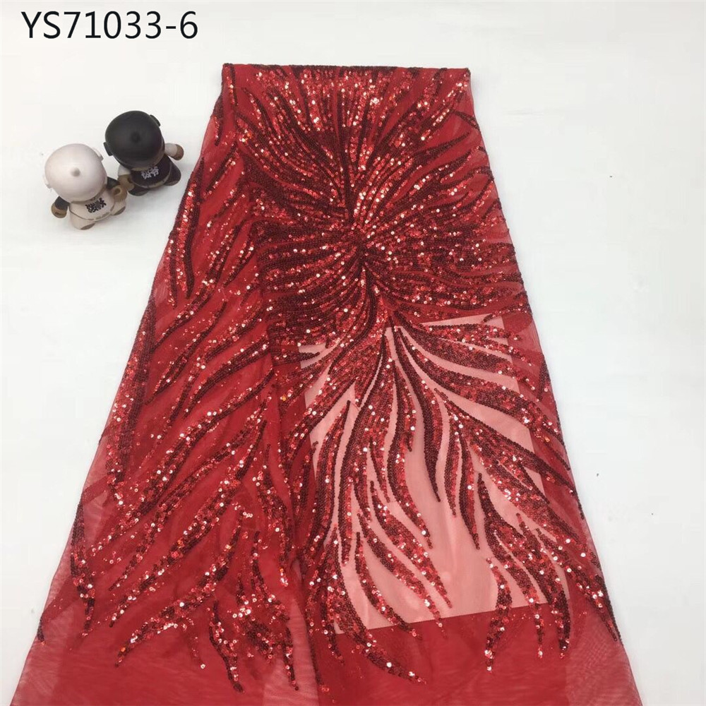 Africa's newest pink very shiny piece embroidery transparent mesh fabric cover mail skirt fabric bride wedding: 6