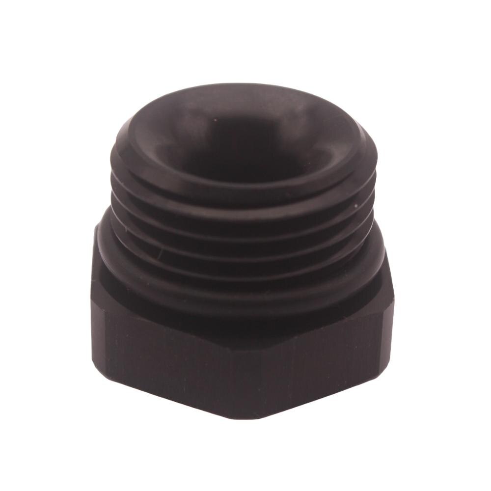 EEN-10 (AN10) ORB Hex Hoofd Poort Plug met O ring Baas Met 1/8 "NPT Poort Zwart