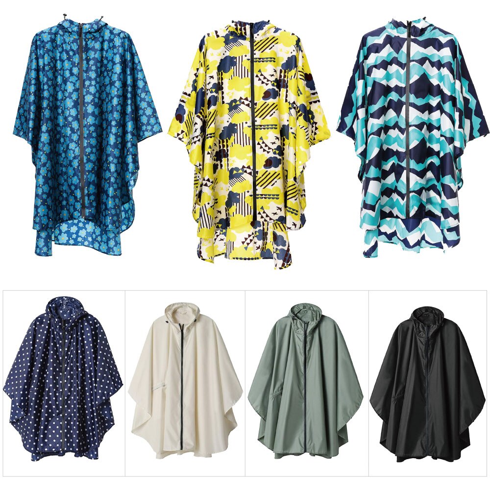 Monitoiminen värikäs unisex -ulkomatka vedenpitävä sadetakki poncho -reppu sadesuoja pyöräilyä rankkasateessa