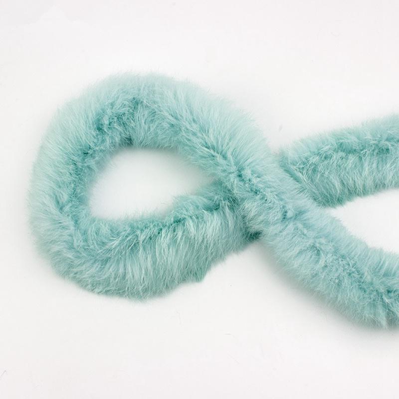 Kunstmatige Konijnenbont Lint Tapes Furry Trim Trimmen DIY Home Decor Naaien Kostuum Ambachten 1 Yard KYY8147: Light Blue