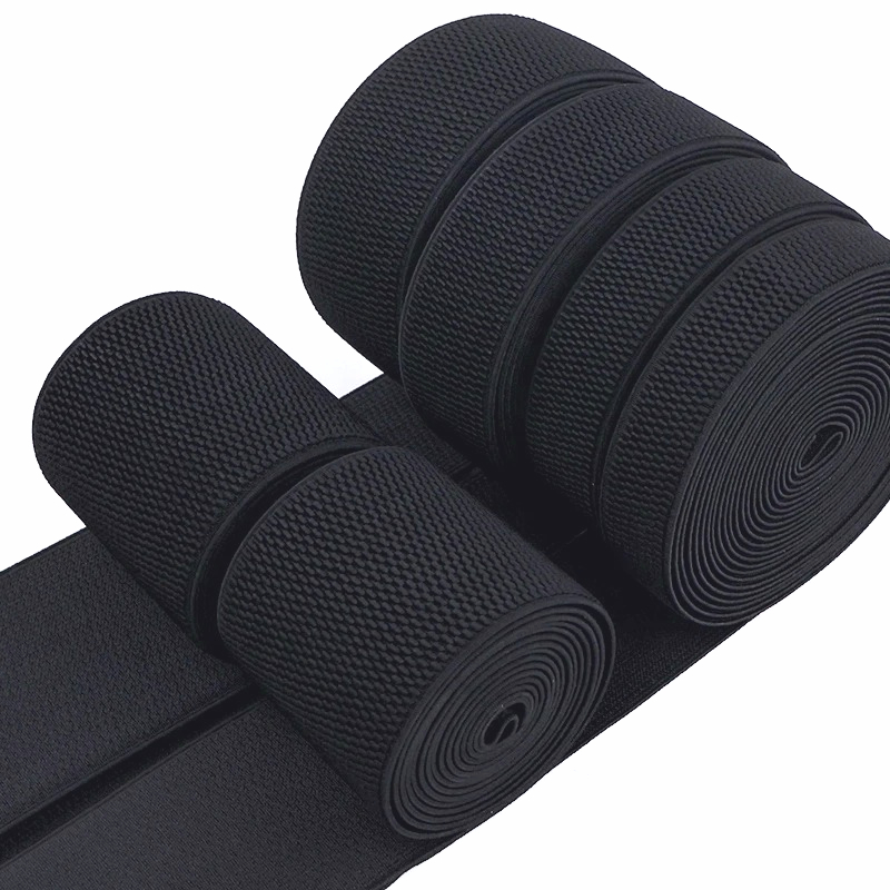 2/5M 25-100mm Schwarze Weiße Elastische Bänder Kleidung Bauch Näh-Gummiband Bekleidung Korsett Gürtel Dehnbares Band DIY-Material