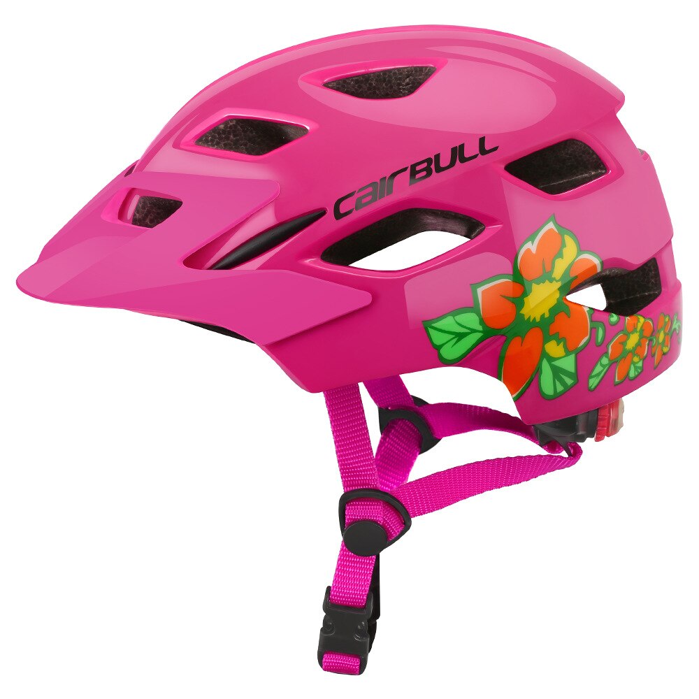 CAIRBULL JOYTRACK Kids Cycling Helmet With Tail Light, Child Skating Safety MTB Helmet Balance Bike Protective Helmet 6 Colors: C