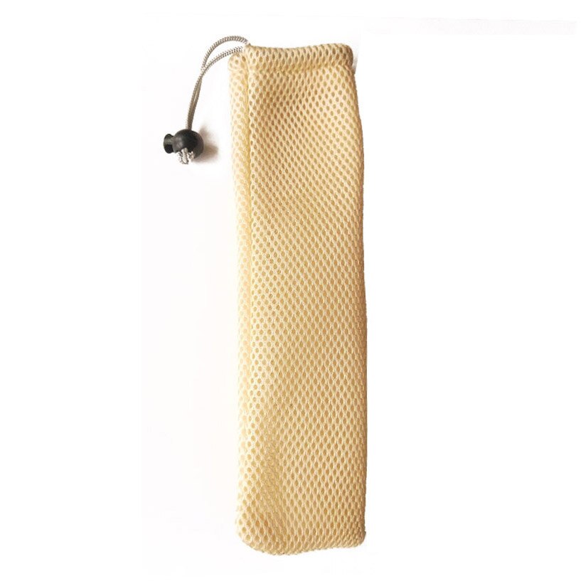 Reusable Stainless Steel Straws with Aluminum Keychain Case Cleaning Brush Collapsible Telescopic Portable Drinking Straws: Yellow