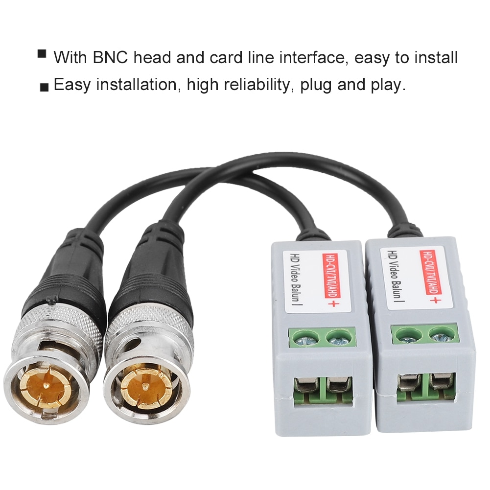 HD 1080P Passive Video Balun Twisted Pair Transmitter Connecter for CVI/TVI