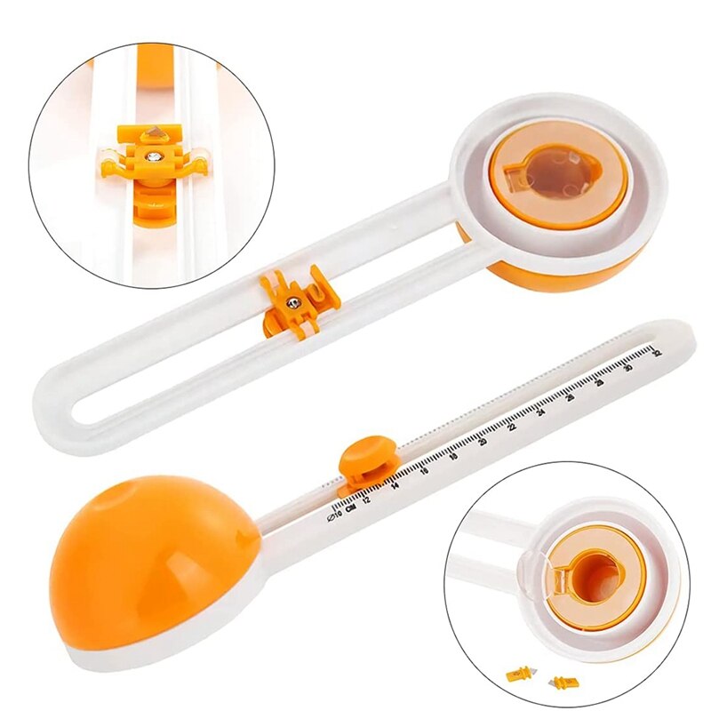 Circulaire Papiersnijder Papier Trimmer Scrapbooking Tool Rotary Cutter Ronde Snijmes Kaarten Snijders (Oranje)